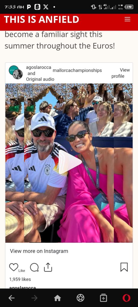 Jurgen Klopp gets shoutout during tennis final in Mallorca – still in same German top!