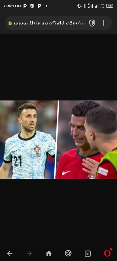 Diogo Jota through to Euro quarter-final despite crying Cristiano Ronaldo’s big miss