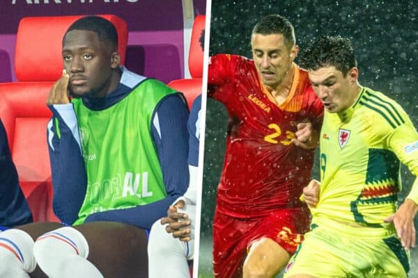 Ibrahima Konate benched again as Lewis Koumas makes first international start