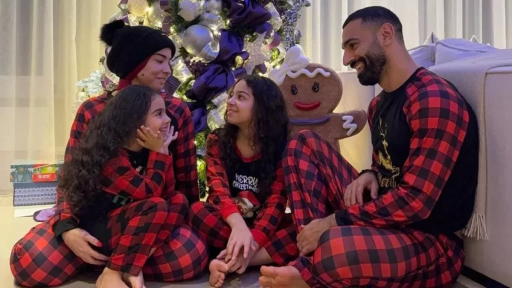 Mohamed Salah is criticised by Muslim fans after Liverpool star shares latest picture with wife and children in front of a Christmas tree