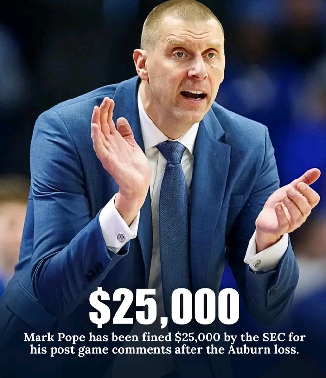 Mark Pope Hit With Shocking $25,000 Fine After Blasting Officials — SEC Sends Clear Message to Kentucky
